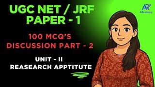 NET/JRF Exam Prep: 100 Key MCQs on Research Aptitude (Unit 2) | Paper 1 | Set 2 | Power Up!
