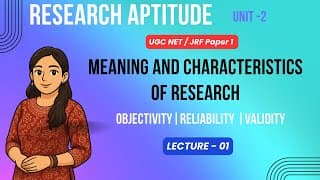 Research Aptitude  | Class 1: Meaning, Objectives & Characteristics | UGC NET Paper 1 in Odia ✅